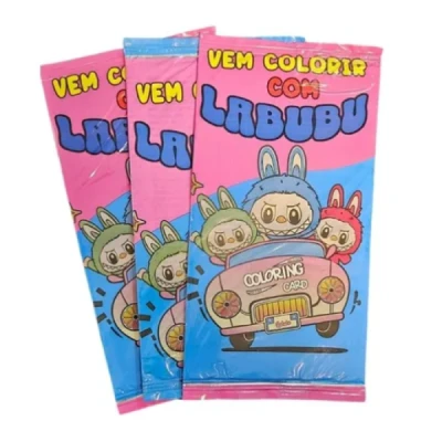 CARD DE COLORIR LABUBU C/4 16X10CM (S) UNIDADE  - TEMPLUS EDITORIAL