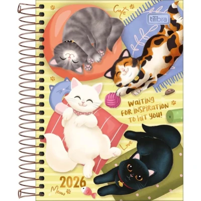 AGENDA ESPIRAL PURRFECT CATS M3 TILIBRA