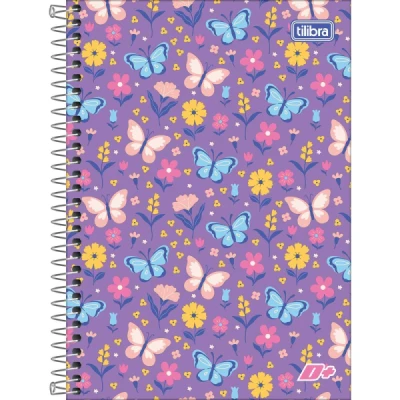 CADERNO ESPIRAL CAPA DURA 1/4 D+ 200 FOLHAS FEMININO TILIBRA