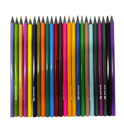 LAPIS DE COR C/24 CORES SEXTAVADO - RESINA PLASTICA - LYKE