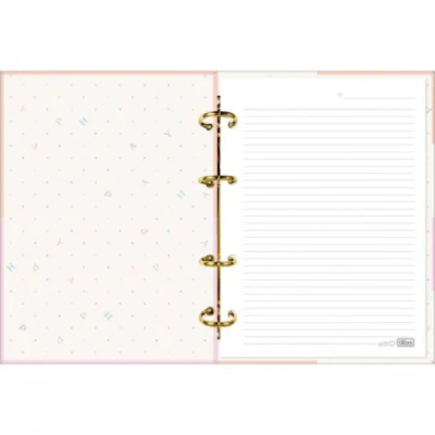 CADERNO ARGOLADO 80F CART COLEGIAL HAPPPY S/L TILIBRA