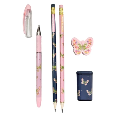 KIT ESCOLAR LOVE BORBOLETAS 5 PECAS UNIDADE 32215 - MOLIN