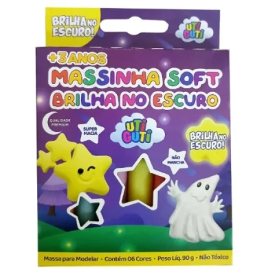 MASSA PARA MODELAR UTIGUTI 6CORES BRILHA NO ESCUR UNIDADE 006004 - CANSON