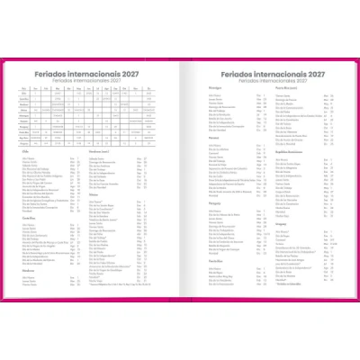 AGENDA COSTURADA PEPPER ROSA (123X166MM) M4 2027 TILIBRA
