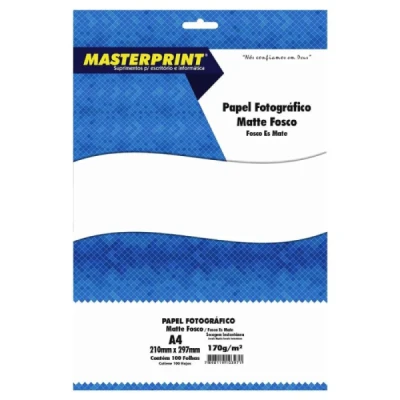 PAPEL FOTO MATE 170G C/100 FLS MASTERPRINT