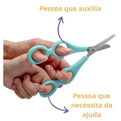 TESOURA ESCOLAR 17CM DUPLA INCLUSIVA PARCEIRINHA TE1322 BRW