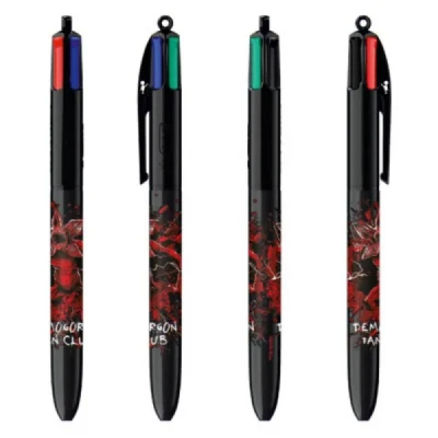 CANETA BIC ESFEROGRAFICA 4 CORES STR. THINGS DEMOGORGON 530004