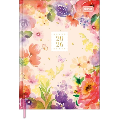 Agenda Costurada Diária 12,3 x 16,6 cm Feminine 2026