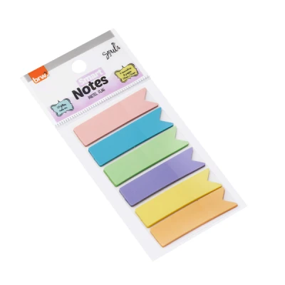 MARCADOR DE PÁGINAS 12X44MM - PASTEL  C/6 CORES FL0008 BRW