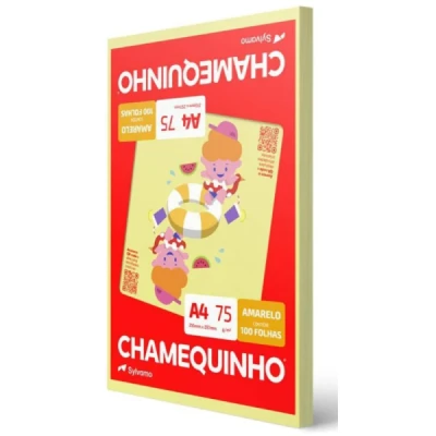 PAPEL CHAMEX A4 C/100 AMARELO 75GR