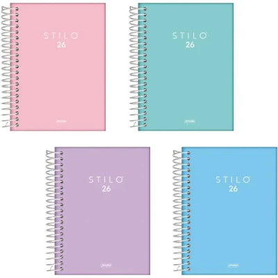 AGENDA ESPIRAL STILO COLOR 133X178MM 2026 - JANDAIA