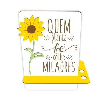 PORTA CANETA EM MDF AMARELO POC-003 - BELLA ARTE