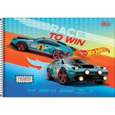 CADERNO DESENHO 80F ESP CD HOT WHEELS TILIBRA