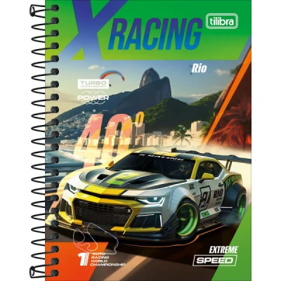 CADERNETA 1/8 ESP CD 80F X-RACING TILIBRA