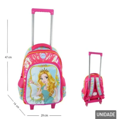 MOCHILA C/RODA INFANTIL FEMININA MIF5367-C ANGEL YEPP