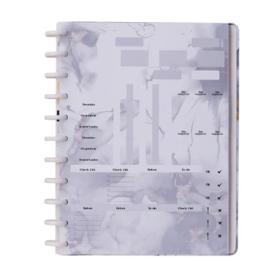 CADERNO DISCO MARMORE - 280X215 - 80F CD1017 BRW