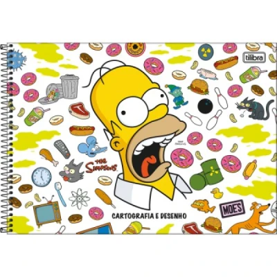 CADERNO DESENHO 80F ESP CD SIMPSONS TILIBRA