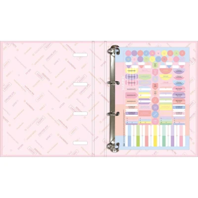 CADERNO ARGOLADO CARTONADO UNIVERSITÁRIO COM ELÁSTICO HAPPY 80 FOLHAS