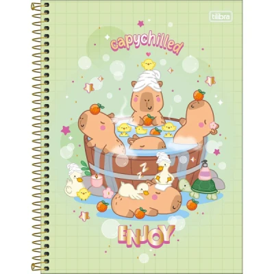 CADERNO 1MT ESP CD 80F UNIV CAPYCLUB TILIBRA