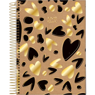CADERNO 10MT 160F ESP CD UNIV KRAFT BLACK JANDAIA