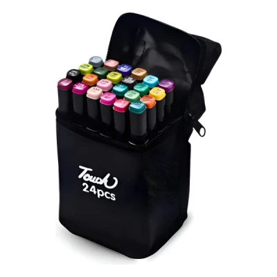 MARCADOR ARTISTICO 24 CORES PONTA DUPLA UNIDADE RV0001 - BBR