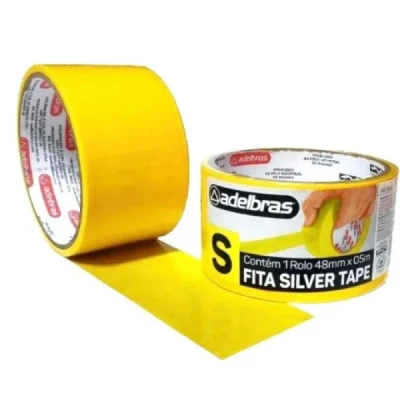 FITA ADESIVA SILVER TAPE 48X5M AMARELA -  ADELBRAS