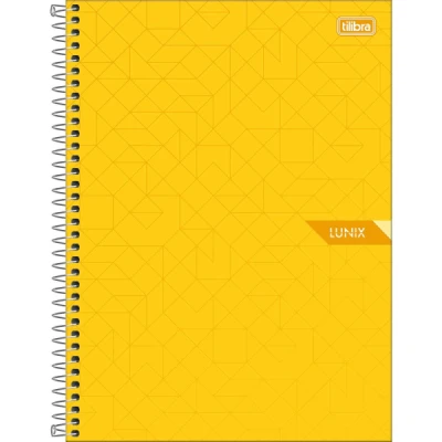 CADERNETA ESPIRAL CAPA DURA 1/8 LUNIX 80 FOLHAS
