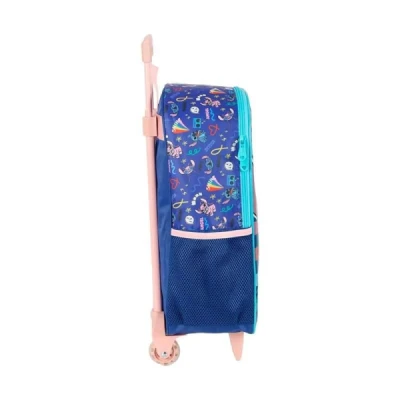 MOCHILA C/RODA STITCH AZUL IC41532SC LUXCEL
