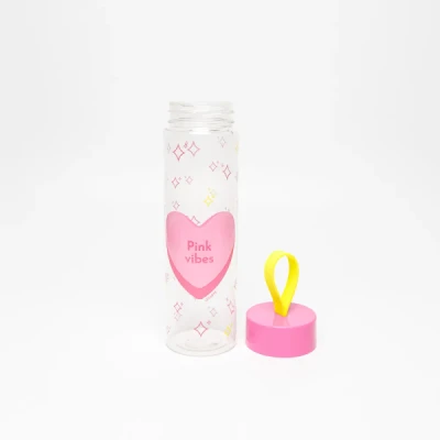 GARRAFA PLASTICA PINK VIBES LEOARTE