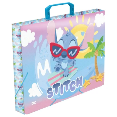 PASTA MALETA PLASTICA COM ALCA OFICIO STITCH REF5460 - DAC