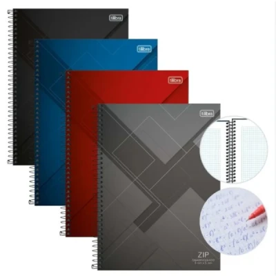 CADERNO QUADRICULADO 5X5MM UNIV CD 96F ZIP TILIBRA
