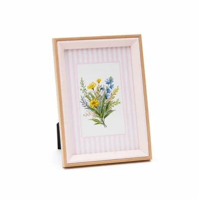 PORTA RETRATO ENJOY ROSA MDF/VIDRO 10X15CM UNIDADE 222826 - LYOR