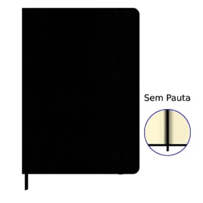 CADERNETA SEM PAUTA A5 80F PRETO NB1000 BRW