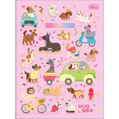 CADERNO BROCHURAO CAPA DURA HUG ME 80 Fls - Tilibra