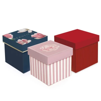 CAIXA PARA PRESENTE COM TAMPA 13X13X13CM (S)  13004043 - CROMUS
