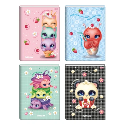 CADERNO BROCHURA 1/4 CD 80F FLUFFY LINE JANDAIA