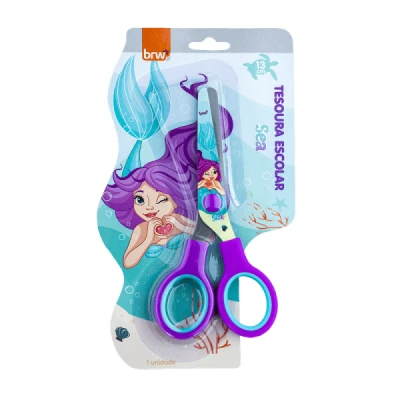 TESOURA ESCOLAR DE AÇO 13CM - SEA - TE1328 BRW