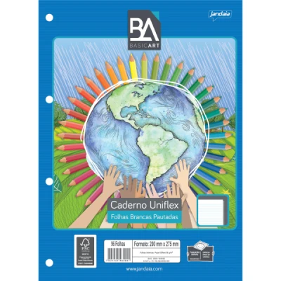 REFIL ARGOLADO/FICHARIO 96F UNIV (200X275MM) BRANCO PAUTADA JANDAIA