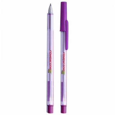 Caneta Esferográfica 0.7 Compactor Pink e Roxo