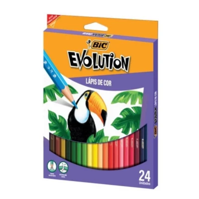 Lápis De Cor Bic Evolution 24 Cores Sextavado