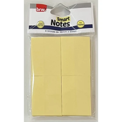 SMART NOTES 38X51 C/4 400F AMARELO PASTEL BA3801 BRW
