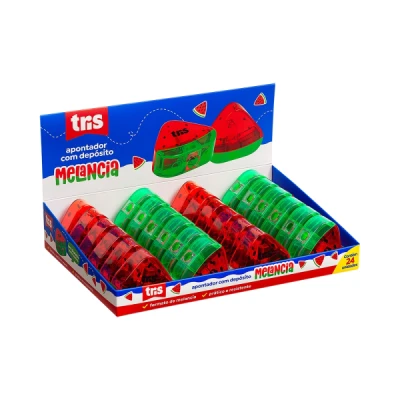 APONTADOR 1 FURO C/DEPOSITO MELANCIA TRIS