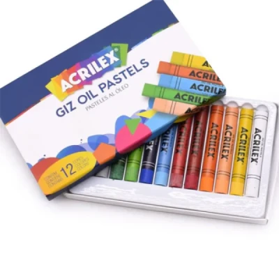 GIZ OIL PASTEL C/12 CORES REF09547 ACRILEX