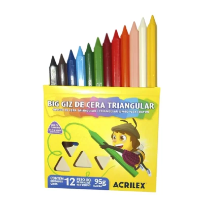 GIZ DE CERA BIG TRIANGULAR C/12 REF09312 ACRILEX