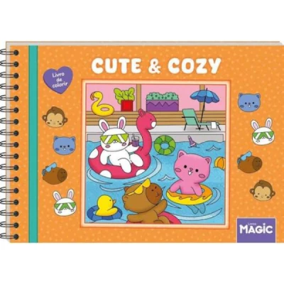 LIVRO DE COLORIR CUTE E COZY 96P ESP C.D. 180G UNIDADE 584747 - MAGIC KIDS