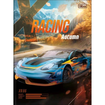 CADERNO BROCHURAO CAPA DURA X RACING 80 FOLHAS - Tilibra